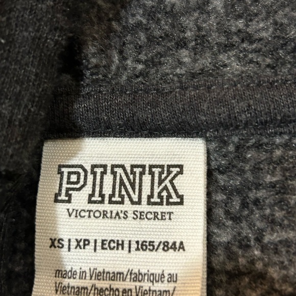 Victoria Secret Pink Hoodie Size XS Gray Multicolor Tie Die Logo Pockets - Picture 5 of 7